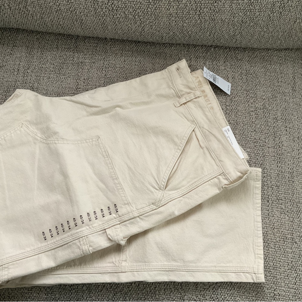 Cream Casual Pants